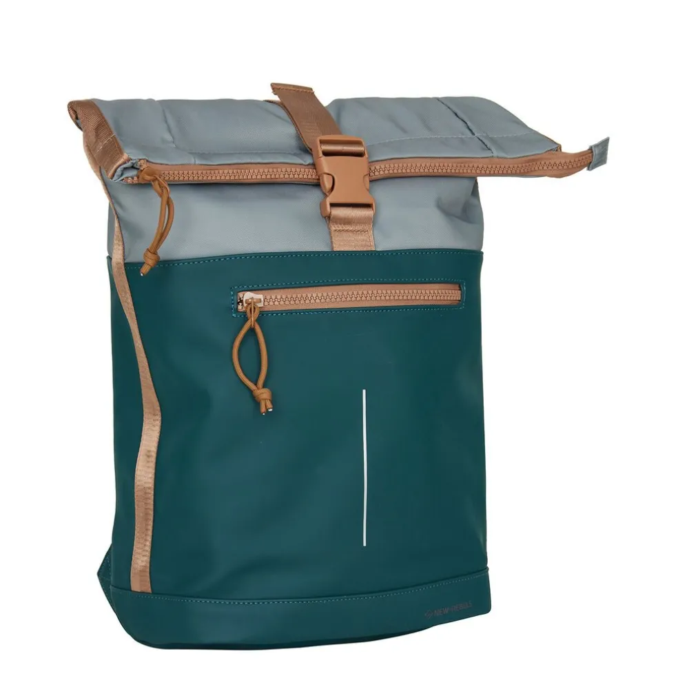 New Rebels Ferron New York Rolltop Rucksack 16L Petrol