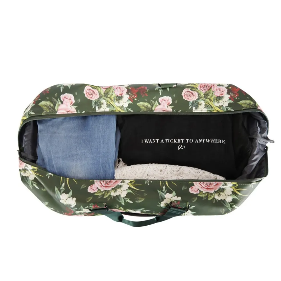 New Rebels Flora Weston Duffel Dunkelgrün 54L Trolley Wasserabweisend