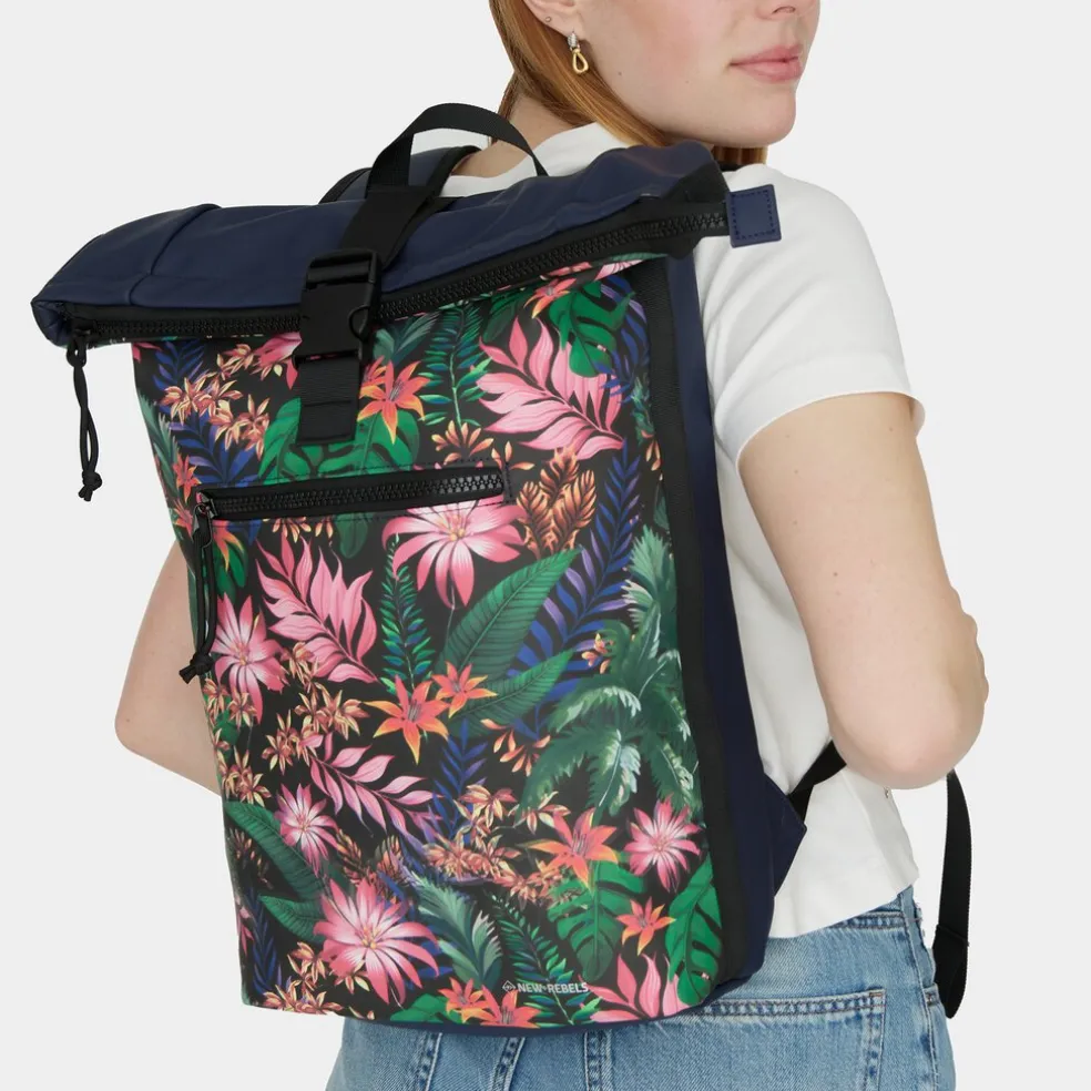 New Rebels Mart - New York Flowerpower Rolltop Rucksack 16L