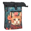 New Rebels Mart Art New York Catface 21L Rucksack Rolltop wasserabweisend Laptop 15,6“