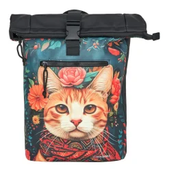 New Rebels Mart Art New York Catface 21L Rucksack Rolltop wasserabweisend Laptop 15,6“