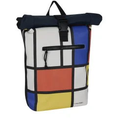 New Rebels Mart Art New York Mondrian 21L Rucksack Rolltop Wasserabweisend Laptop 15.6"