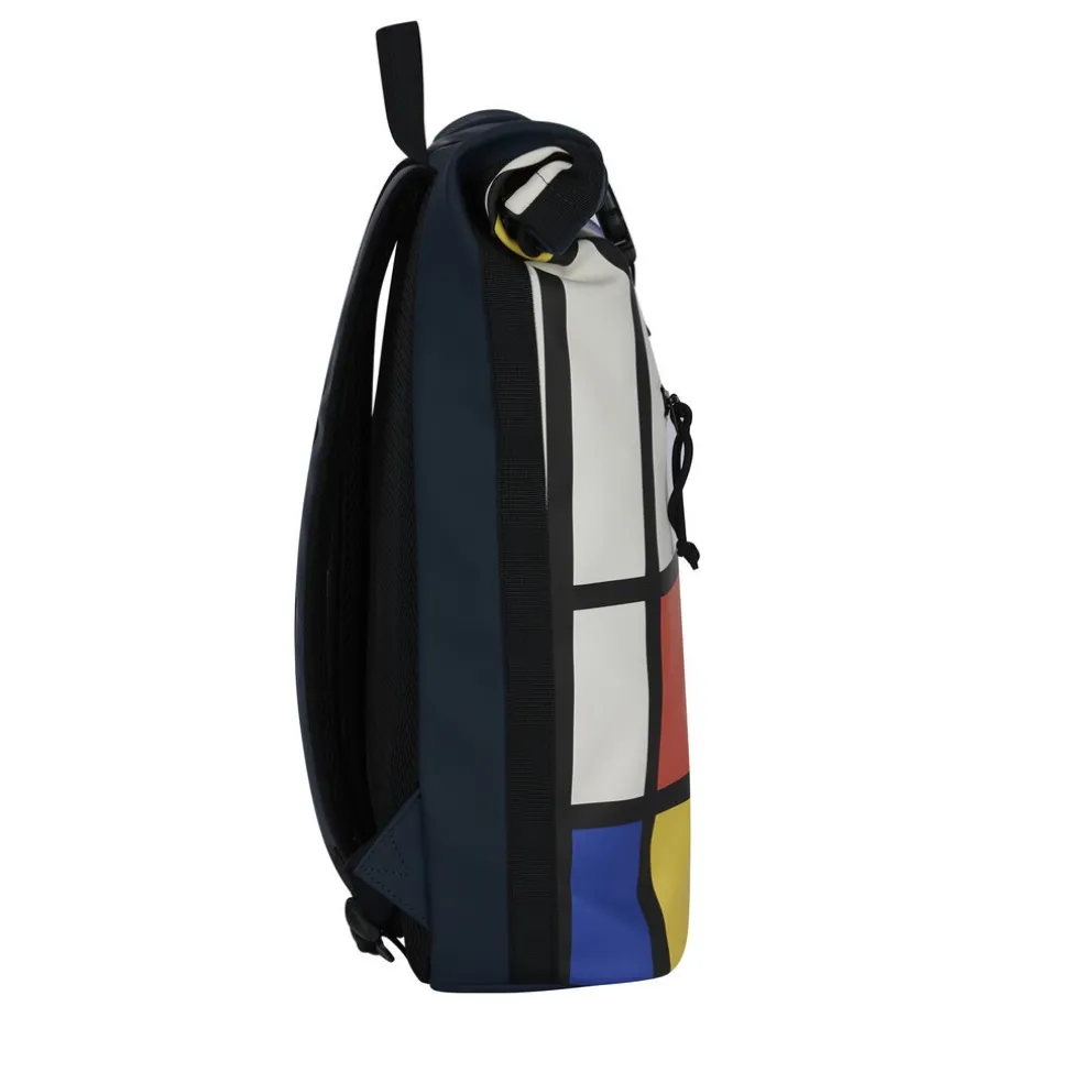 New Rebels Mart Art New York Mondrian 21L Rucksack Rolltop Wasserabweisend Laptop 15.6"