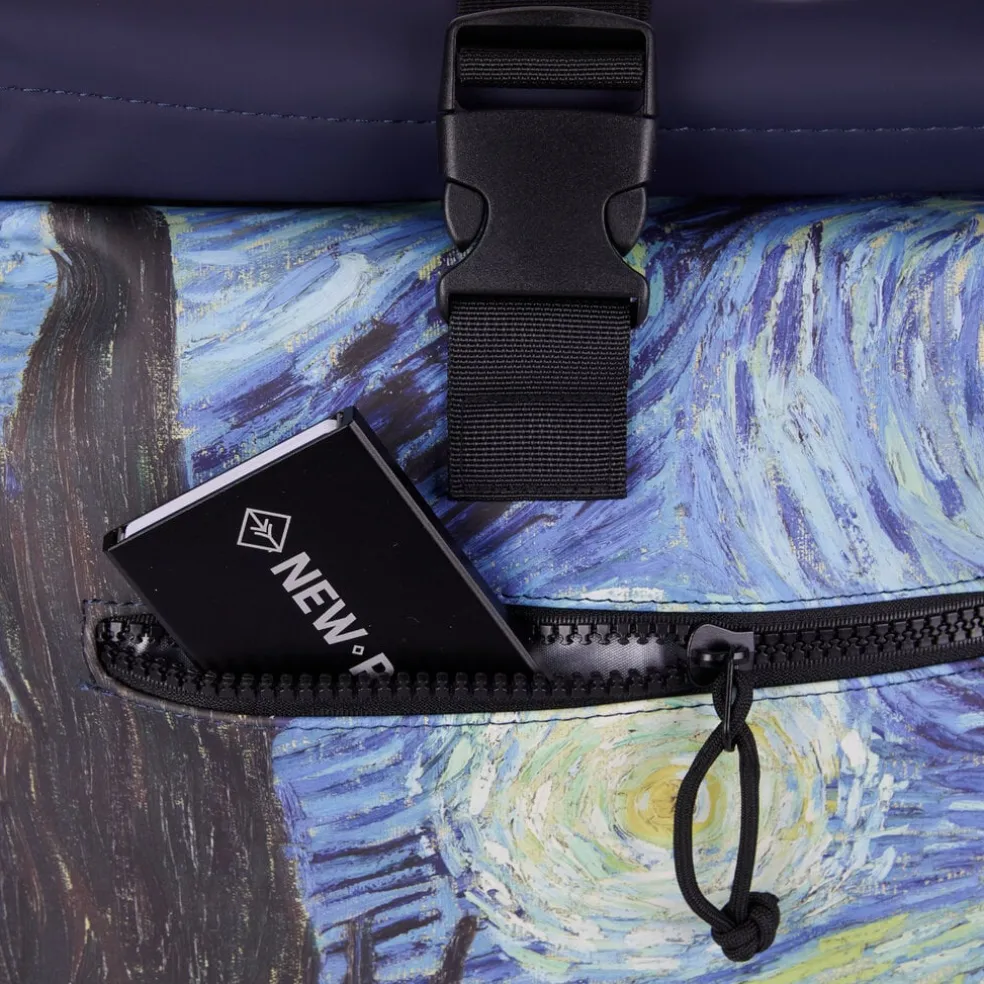 New Rebels Mart Art New York Starry Night 19L Rucksack Rolltop Wasserabweisend
