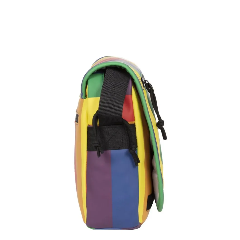 New Rebels Mart Bronx Regenbogen 8L A4 Umhängetasche mit Überschlag Wasserabweisend