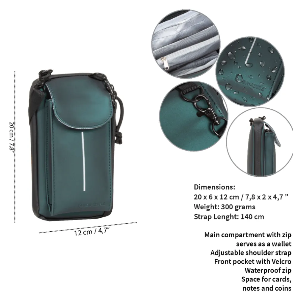 New Rebels Mart Cincinnati Metallic Grün Handytasche Wasserabweisend