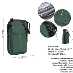 New Rebels Mart Cincinnati Dunkelgrün Handytasche Wasserabweisend