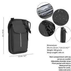 New Rebels Mart Cincinnati Schwarz Handytasche Wasserabweisend