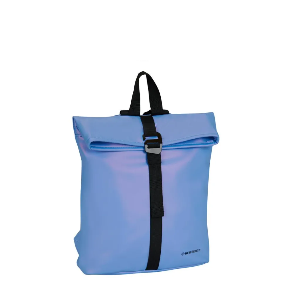 New Rebels Mart Los Angeles Metallic Helllila Small 7L Rolltop Rucksack Wasserabweisend