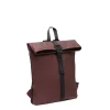 New Rebels Mart Los Angeles Metallic Burgundy 7L Rolltop Rucksack Wasserabweisend