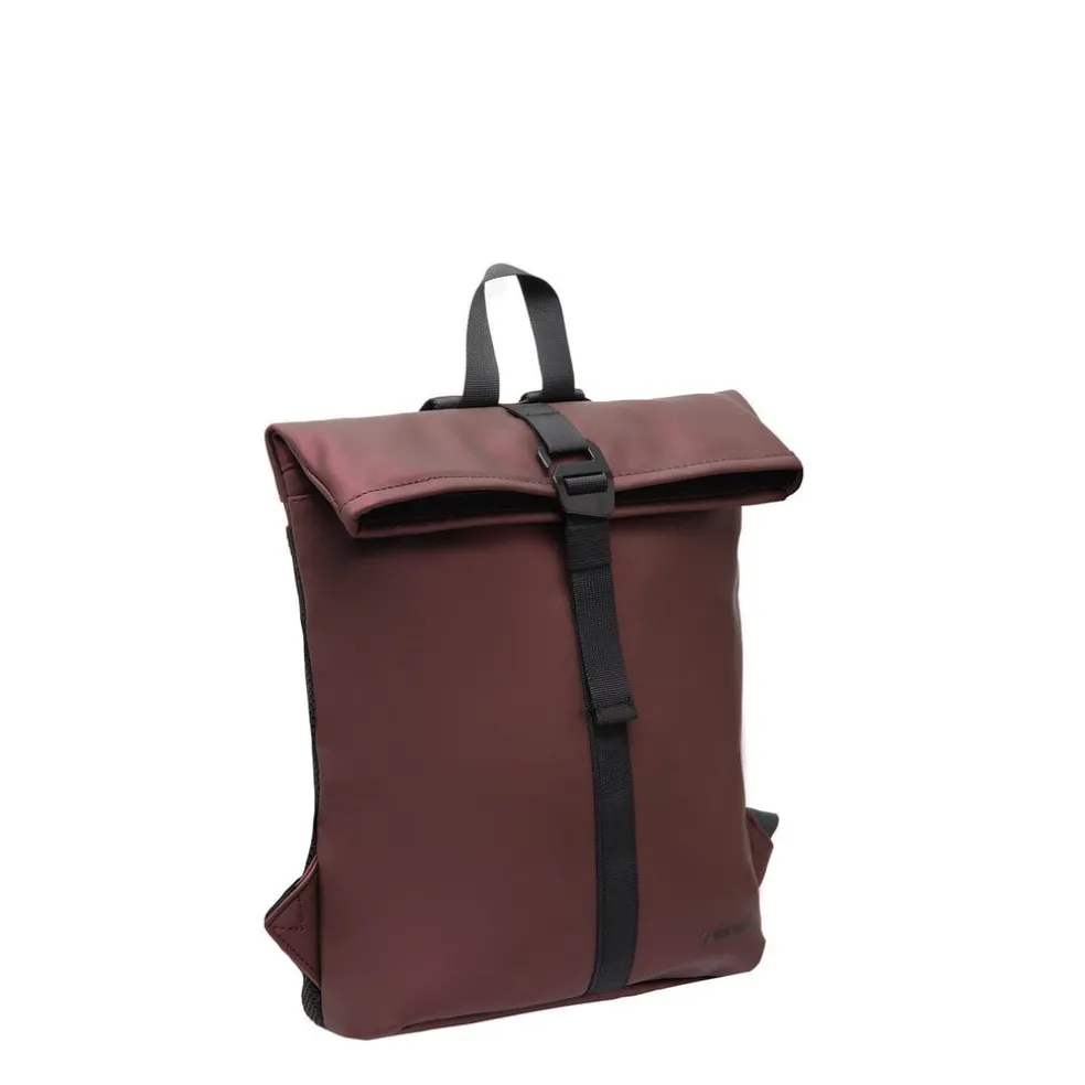New Rebels Mart Los Angeles Metallic Burgundy 7L Rolltop Rucksack Wasserabweisend