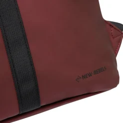 New Rebels Mart Los Angeles Metallic Burgundy 7L Rolltop Rucksack Wasserabweisend