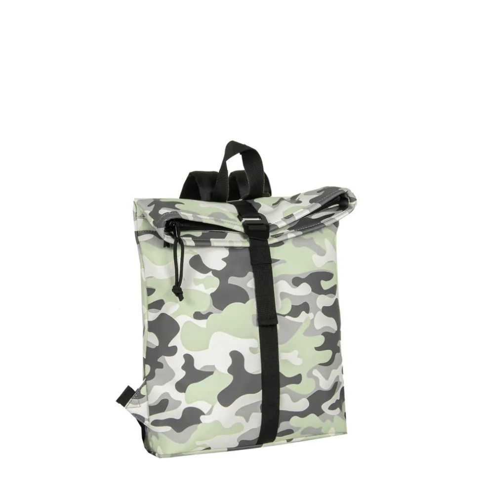 New Rebels Mart Los Angeles Camouflage Mint 7L Rolltop Rucksack Wasserabweisend