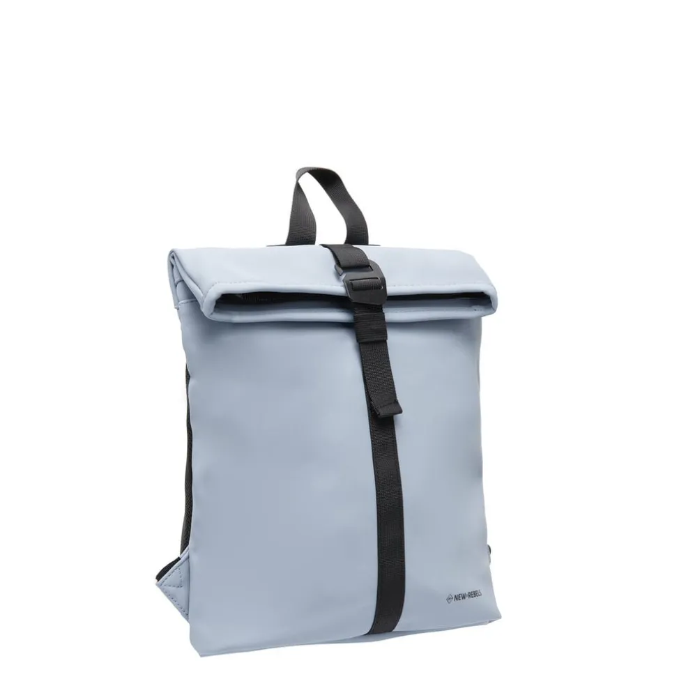 New Rebels Mart Los Angeles Soft Blau 7L Rolltop Rucksack Wasserabweisend