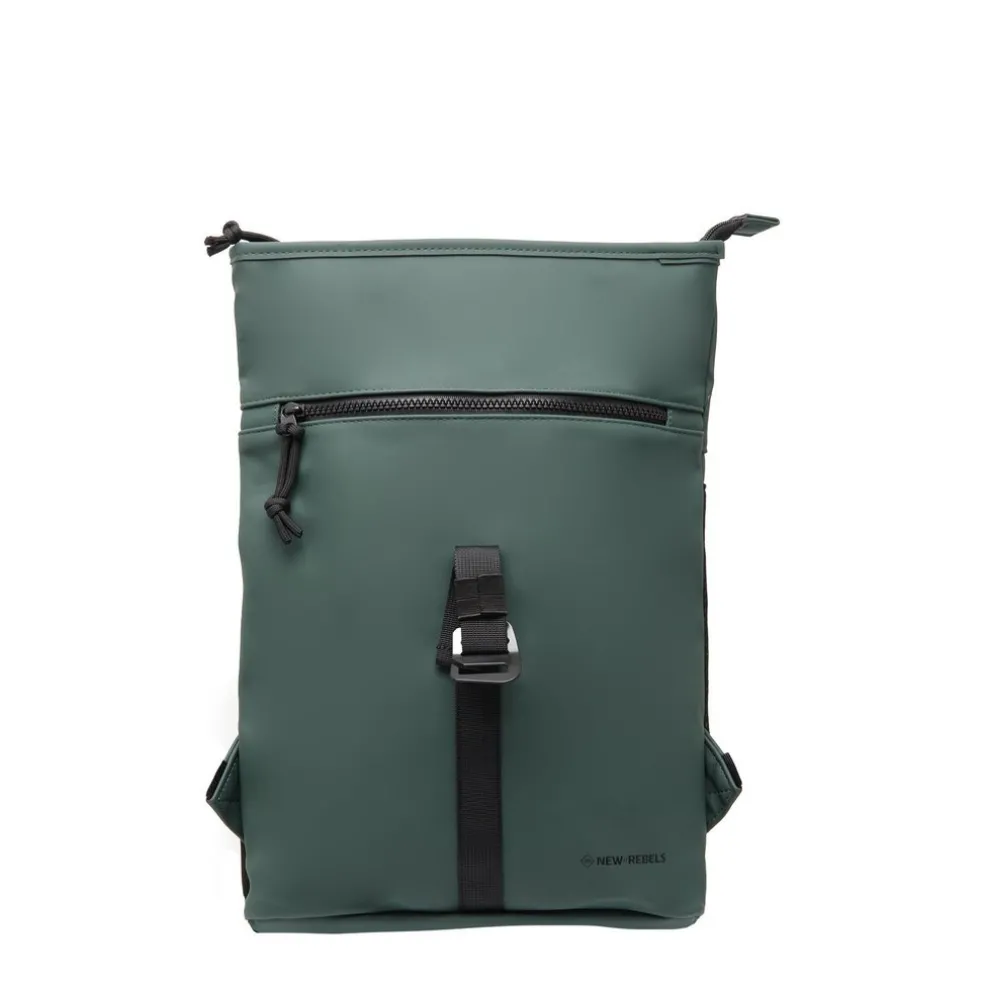 New Rebels Mart Los Angeles Dunkelgrün 7L Rolltop Rucksack Wasserabweisend