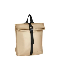 New Rebels Mart Los Angeles Metallic Gold Small 7L Rolltop Rucksack Wasserabweisend