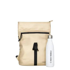 New Rebels Mart Los Angeles Metallic Gold Small 7L Rolltop Rucksack Wasserabweisend