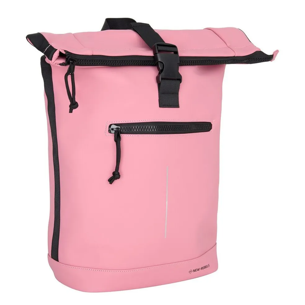New Rebels Mart New York Cotton Candy 21L Rolltop-Rucksack – Wasserabweisend – Für 15,6” Laptop geeignet