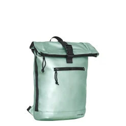 New Rebels Mart New York Metallic Hellgrün 21L Rucksack Rolltop Wasserabweisend Laptop 15.6