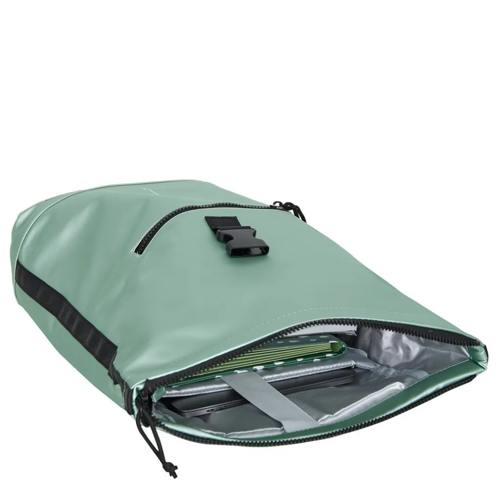New Rebels Mart New York Metallic Hellgrün 21L Rucksack Rolltop Wasserabweisend Laptop 15.6"