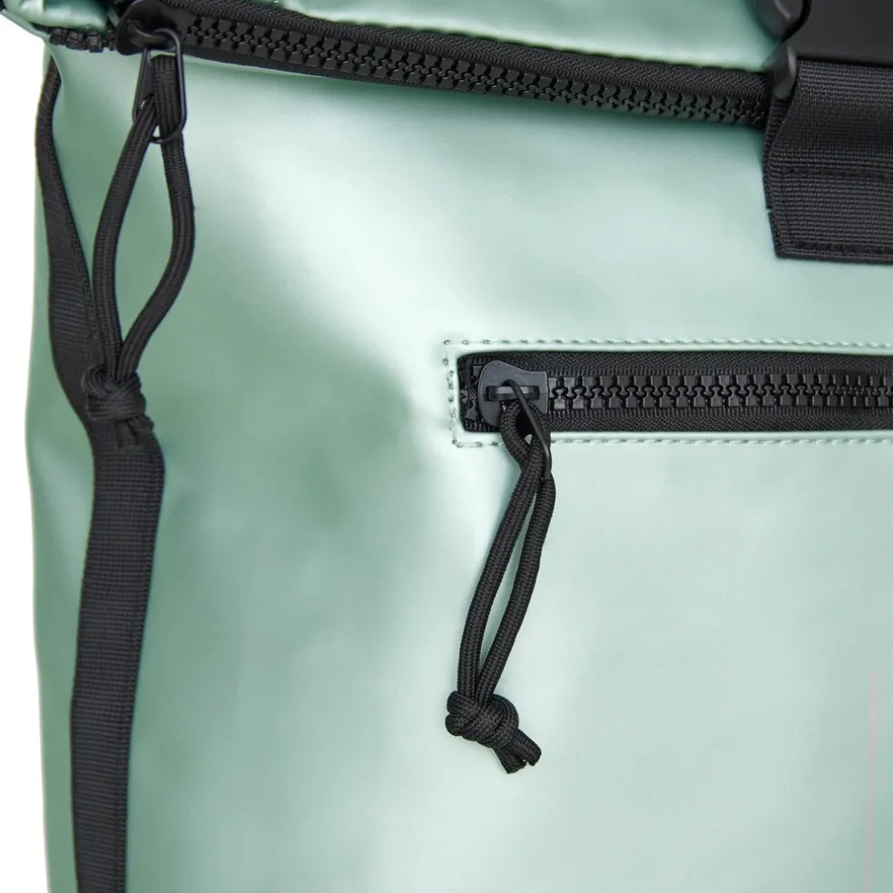New Rebels Mart New York Metallic Hellgrün 21L Rucksack Rolltop Wasserabweisend Laptop 15.6"
