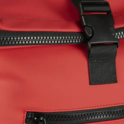 New Rebels Mart New York Rot 21L Rucksack Rolltop Wasserabweisend Laptop 15.6