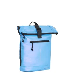New Rebels Mart New York Metallic Helllila 21L Rucksack Rolltop Wasserabweisend Laptop 15.6
