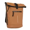 New Rebels Mart New York Cognac 21L Rucksack Rolltop Wasserabweisend Laptop 15.6"