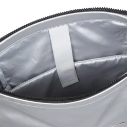 New Rebels Mart New York Metallic Silber 21L Rucksack Rolltop Wasserabweisend Laptop 15.6