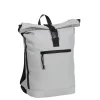 New Rebels Mart New York Hellgrau 21L Rucksack Rolltop Wasserabweisend Laptop 15.6"