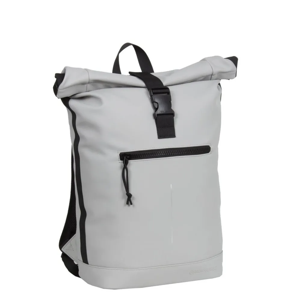 New Rebels Mart New York Hellgrau 21L Rucksack Rolltop Wasserabweisend Laptop 15.6"