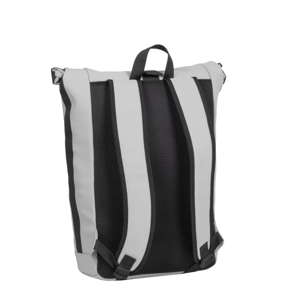 New Rebels Mart New York Hellgrau 21L Rucksack Rolltop Wasserabweisend Laptop 15.6"