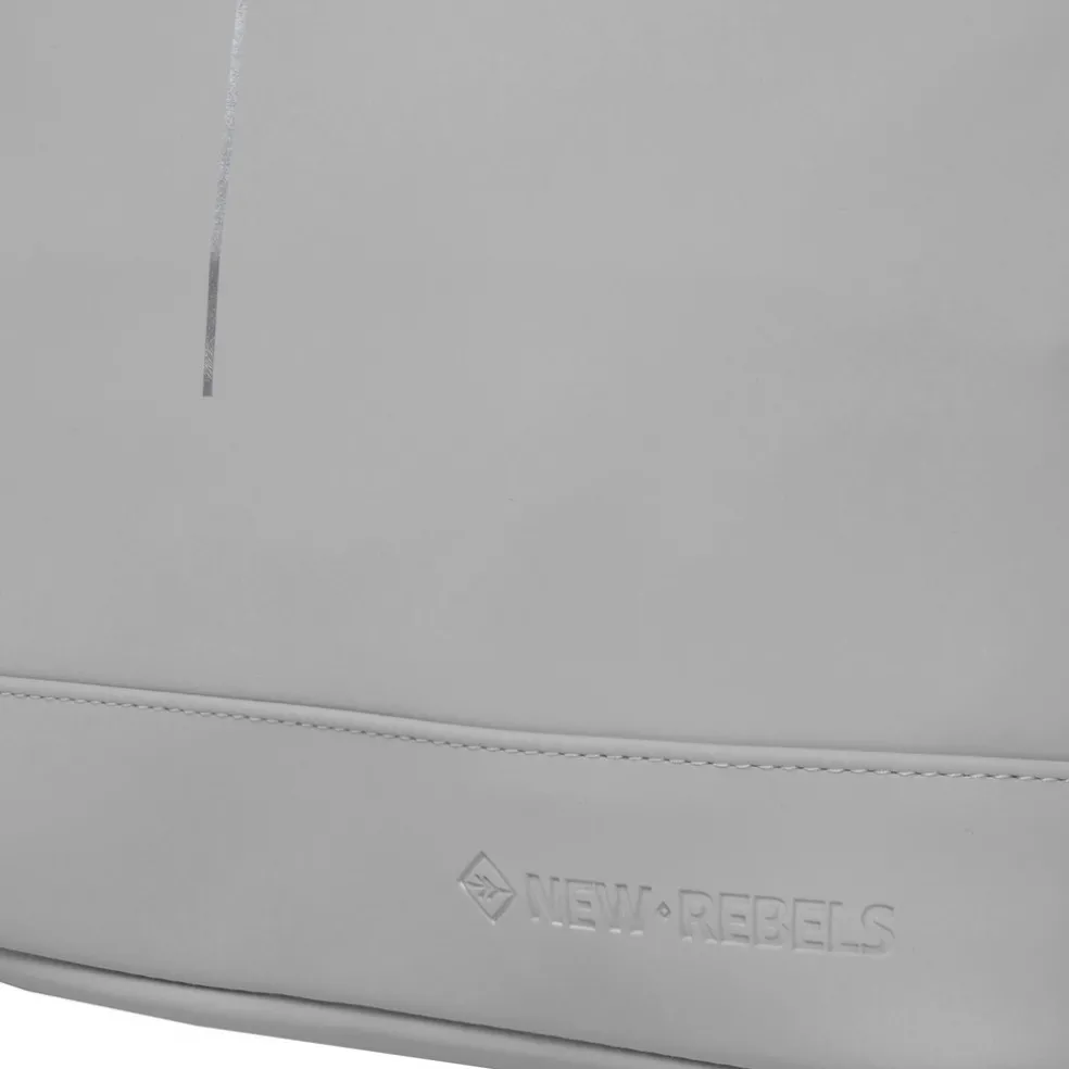 New Rebels Mart New York Hellgrau 21L Rucksack Rolltop Wasserabweisend Laptop 15.6"