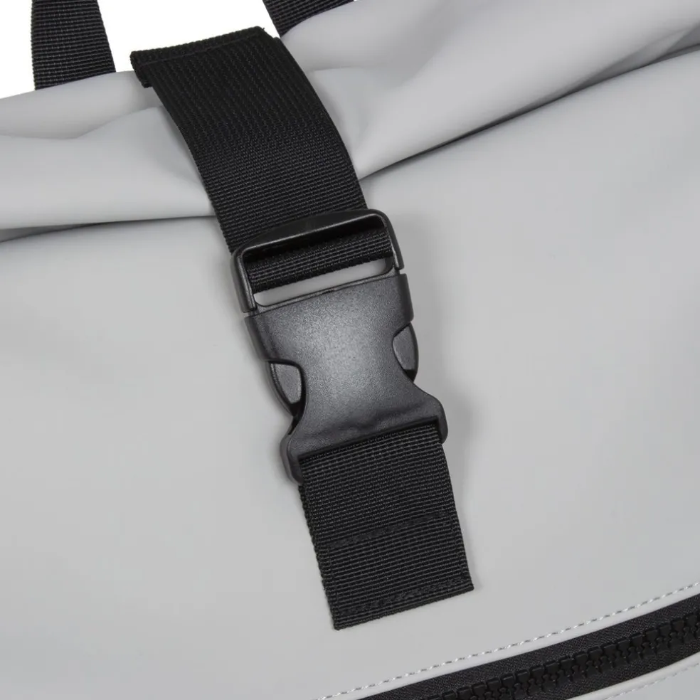 New Rebels Mart New York Hellgrau 21L Rucksack Rolltop Wasserabweisend Laptop 15.6"