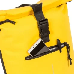 New Rebels Mart New York Gelb 21L Rucksack Rolltop Wasserabweisend Laptop 15.6
