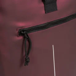 New Rebels Mart New York Metallic Burgundy 21L Rucksack Rolltop Wasserabweisend Laptop 15.6