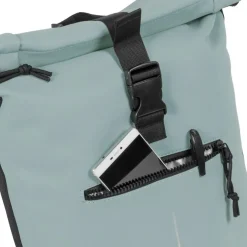New Rebels Mart New York Soft Blau 21L Rucksack Rolltop Wasserabweisend Laptop 15.6