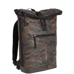 New Rebels Mart New York Camouflage Grün 21L Rucksack Rolltop Wasserabweisend Laptop 15.6"