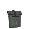 New Rebels Mart New York Nachtgrün 21L Rucksack Rolltop Wasserabweisend Laptop 15.6"