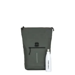 New Rebels Mart New York Nachtgrün 21L Rucksack Rolltop Wasserabweisend Laptop 15.6
