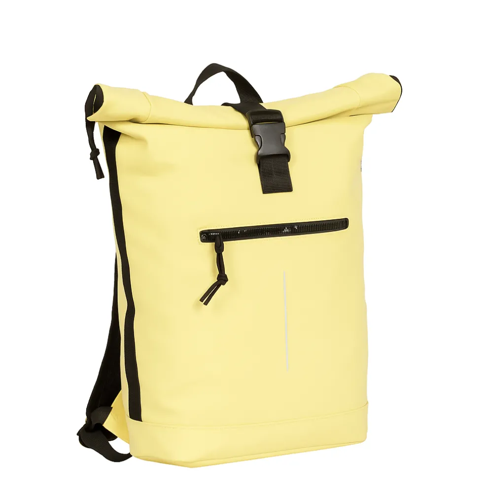 New Rebels Mart New York 21L Rucksack Arbeitstasche Rolltop Wasserabweisend Laptop 15.6” Butter Yellow