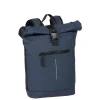 New Rebels Mart New York Marineblau 21L Rucksack Rolltop Wasserabweisend Laptop 15.6"