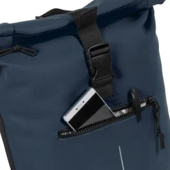 New Rebels Mart New York Marineblau 21L Rucksack Rolltop Wasserabweisend Laptop 15.6