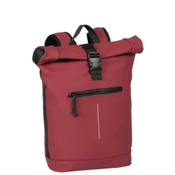 New Rebels Mart New York Burgundy 21L Rucksack Rolltop Wasserabweisend Laptop 15.6"