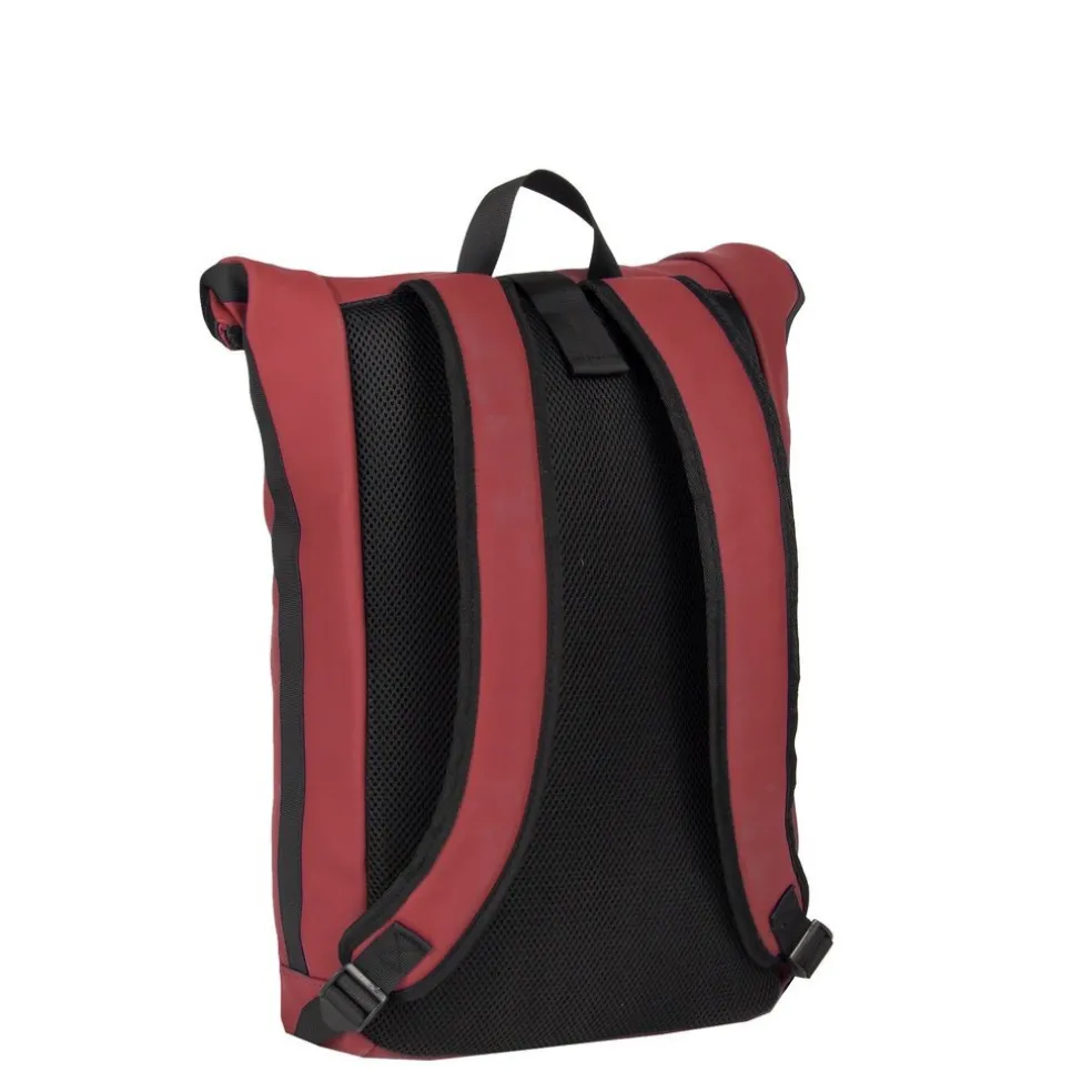New Rebels Mart New York Burgundy 21L Rucksack Rolltop Wasserabweisend Laptop 15.6"