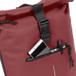 New Rebels Mart New York Burgundy 21L Rucksack Rolltop Wasserabweisend Laptop 15.6