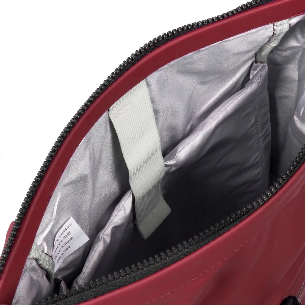 New Rebels Mart New York Burgundy 21L Rucksack Rolltop Wasserabweisend Laptop 15.6"
