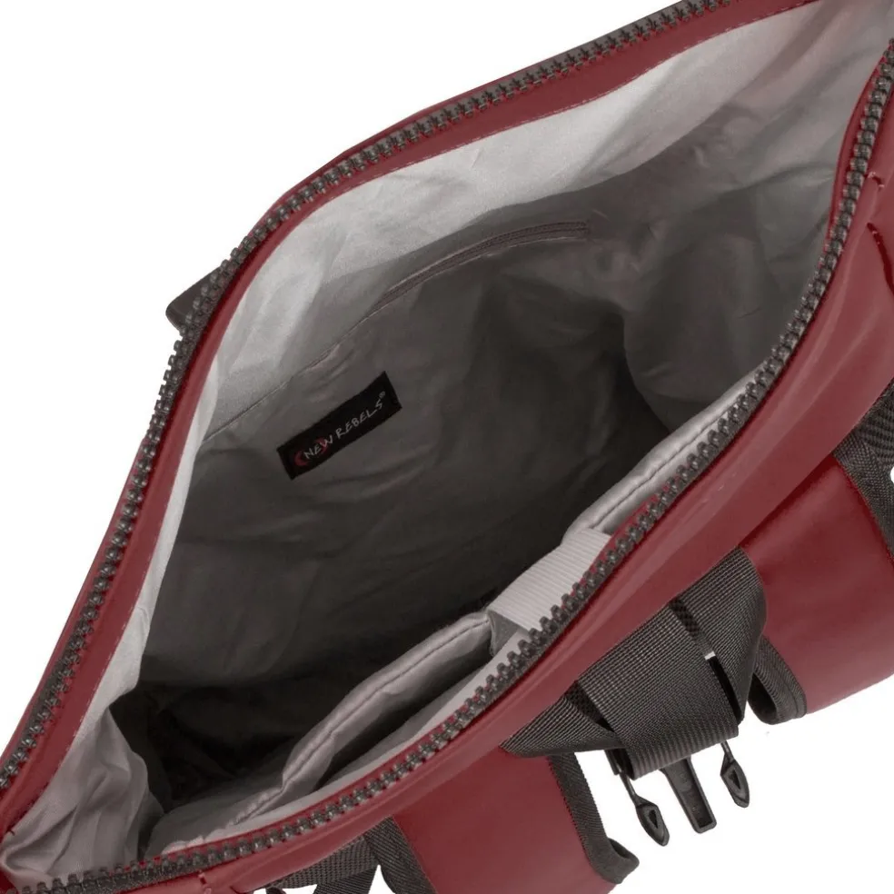 New Rebels Mart New York Burgundy 21L Rucksack Rolltop Wasserabweisend Laptop 15.6"