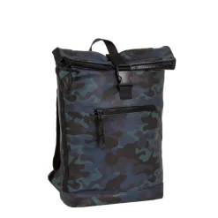 New Rebels Mart New York Camouflage Army Dunkel 21L Rucksack Rolltop Wasserabweisend Laptop 15.6"