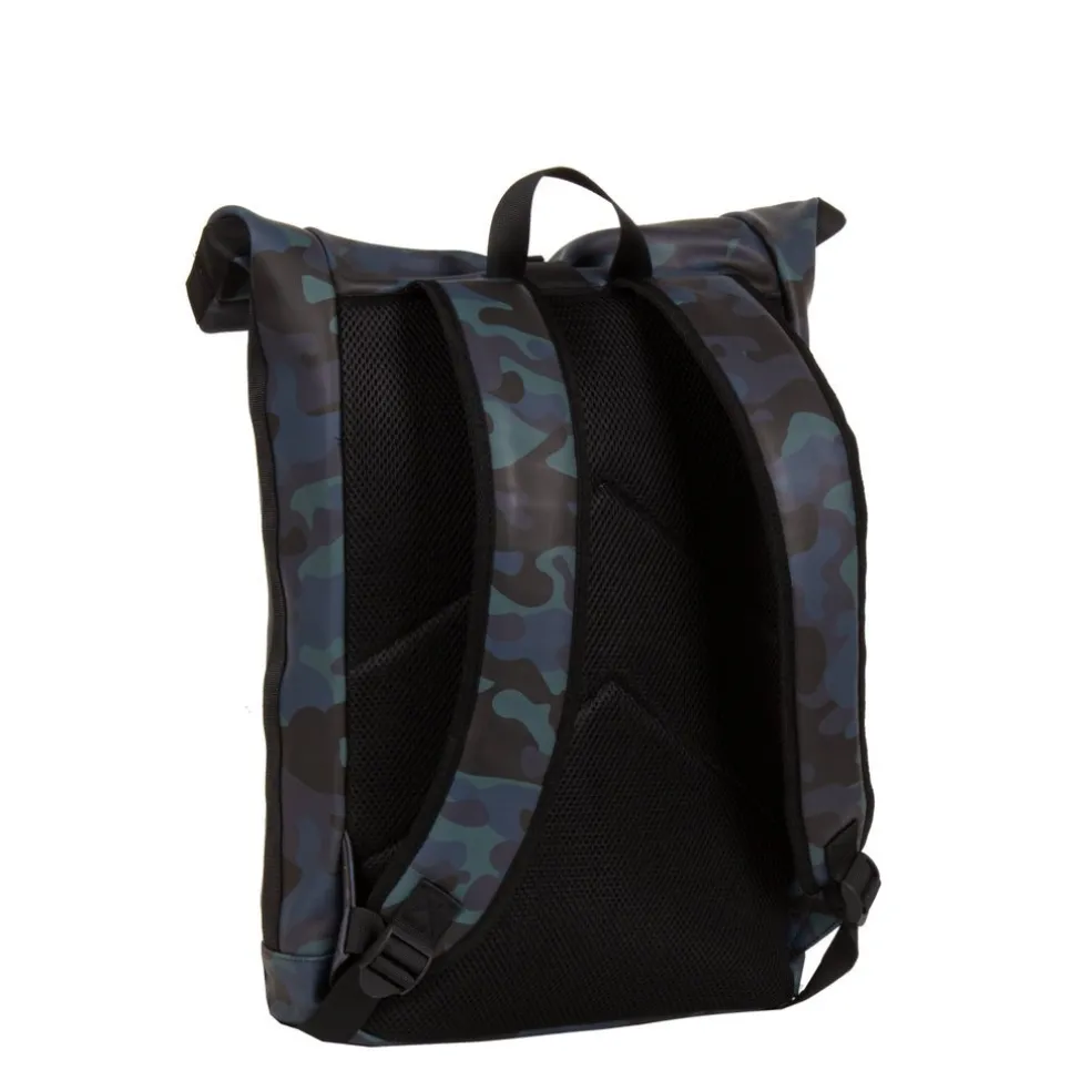 New Rebels Mart New York Camouflage Army Dunkel 21L Rucksack Rolltop Wasserabweisend Laptop 15.6"